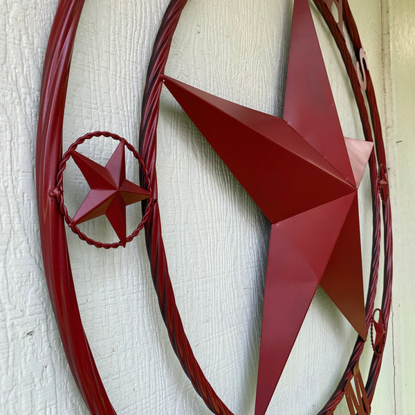 TEXAS A&M BURGUNDY RED BARN LONE STAR METAL CUSTOM VINTAGE CRAFT TEAM STAR WESTERN HOME DECOR HANDMADE SIZE:24",32",36",40",42",44",46",50"