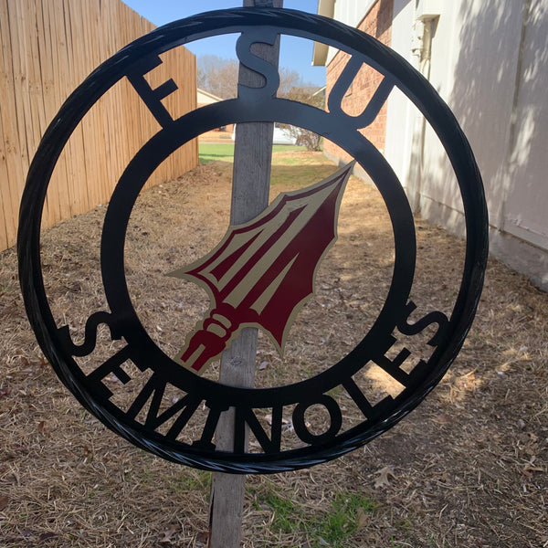 12", 18", 24", 32" FSU SEMINOLES FLORIDA METAL CUSTOM VINTAGE CRAFT TEAM SIGN