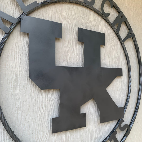 12", 18", 24", 32" KENTUCKY WILDCATS CUSTOM SILVER GREY METAL VINTAGE CRAFT SIGN HANDMADE