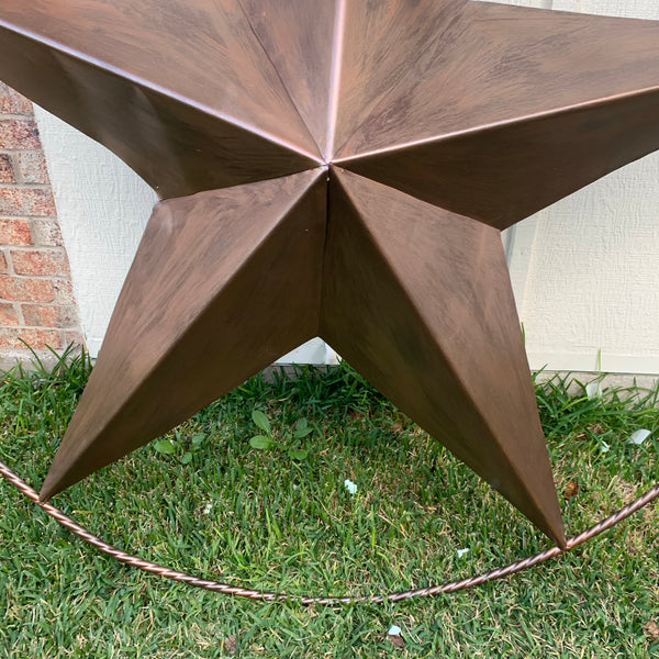 #EH10518 BRUSHED COPPER BRONZE BARN LONE STAR WESTERN HOME DECOR HANDMADE NEW