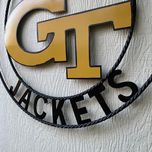 12", 18", 24", 32" GEORGIA TECH YELLOW JACKETS METAL SIGN VINTAGE CUSTOM TEAM ART