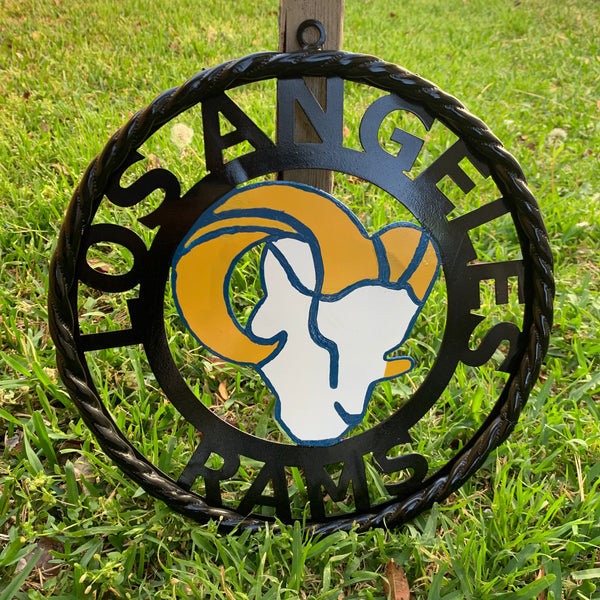 12", 18", 24", 32" LOS ANGES RAMS METAL CUSTOM VINTAGE CRAFT WALL ART TEAM SIGN HANDMADE