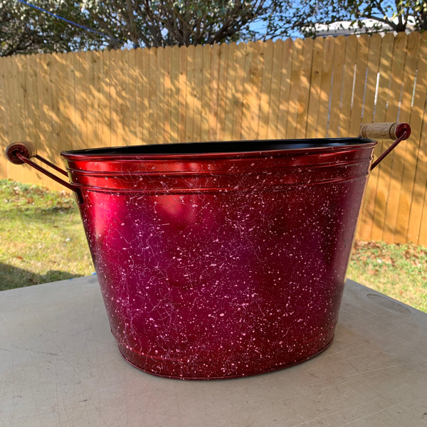 18" TEXAS TECH RED METAL OVAL TUB WESTERN HOME DECOR METAL ART NEW #EH10396