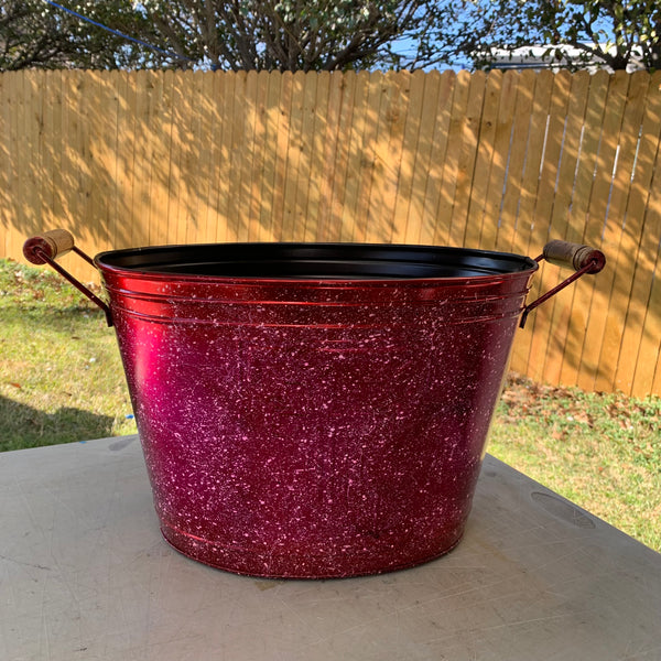 18" TEXAS TECH RED METAL OVAL TUB WESTERN HOME DECOR METAL ART NEW #EH10396