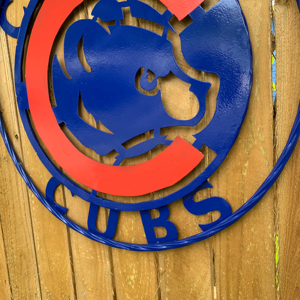 12", 18", 24", 32" CHICAGO CUBS CUSTOM METAL VINTAGE CRAFT TEAM SPORTS SIGN HANDMADE