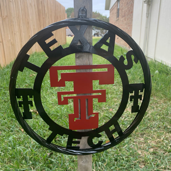 TEXAS TECH CUSTOM METAL VINTAGE CRAFT SIGN WESTERN HOME DECOR HANDMADE 12",18",24",32",36"
