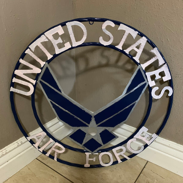 24" US AIRFORCE MILITARY METAL WALL ART WESTERN HOME DECOR NEW