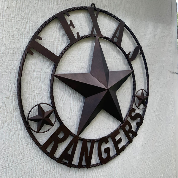 TEXAS RANGERS BRONZE LONE STAR METAL CUSTOM TEAM CRAFT WESTERN HOME DECOR CRAFT