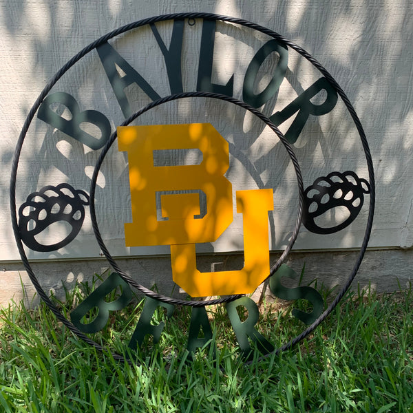 12", 18", 24", 32" BAYLOR BEARS CUSTOM METAL VINTAGE CRAFT WESTERN HOME DECOR HANDMADE