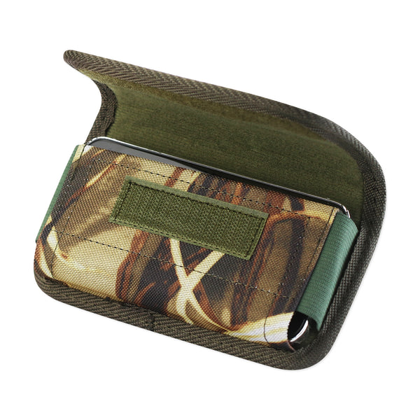 HP08B-AM32 7" REIKO XL MEGA EXTRA LARGE HORIZONTAL CAMO RUGGED POUCH VELCO CLOSURE  &  BELT LOOP CLIP HOLSTER CELL PHONE CASE UNIVERSAL OVERSIZE