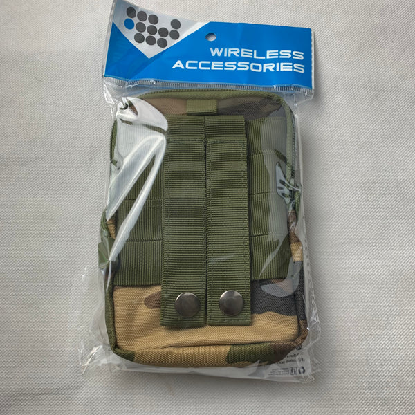 #MX_ARU65 CAMO 7" RUGGED NYLON POUCH BAG MEGA EXTRA LARGE VERTICAL ZIPPER CLOSURE, BELT LOOP HOLSTER CELL PHONE TABLET CASE UNIVERSAL OVERSIZE