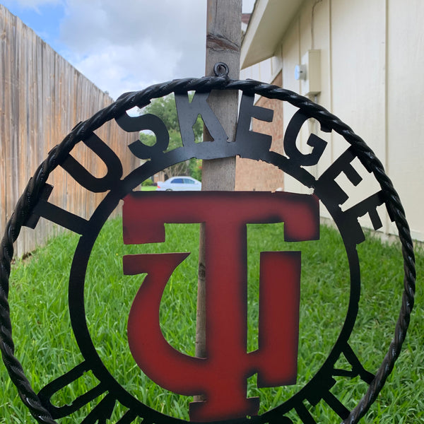 TUSKEGEE UNIV. METAL CUSTOM VINTAGE CRAFT TEAM SPORTS SIGN HANDMADE