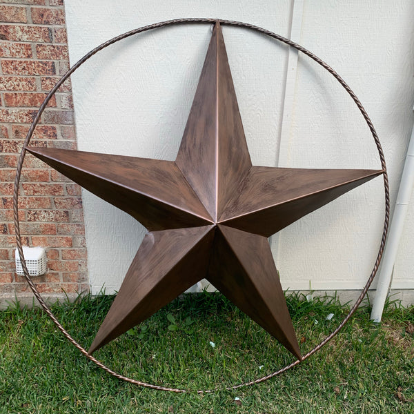 #EH10518 BRUSHED COPPER BRONZE BARN LONE STAR WESTERN HOME DECOR HANDMADE NEW