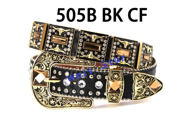 WS _ 505B BK CF BELT GENUINE LEATHER WESTERN BELTS FASHION NEW STYLE