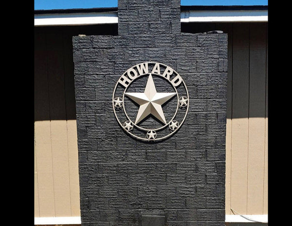 KOLET FAMILY STYLE YOUR CUSTOM FAMILY NAME STAR METAL BARN STAR ROPE RING KOLET FAMILY WESTERN HOME DECOR VINTAGE RUSTIC BROWN NEW HANDMADE 24",32",34",36",40",42",44",46",50"