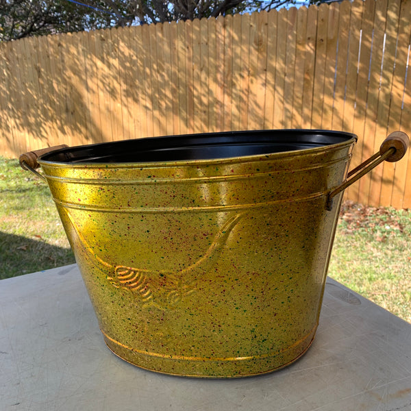 18" TEXAS LONGHORNS GOLDEN METAL OVAL TUB WESTERN HOME DECOR METAL ART NEW #EH12496