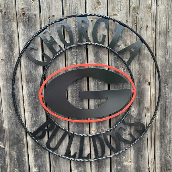 12", 18", 24", 32" GEORGIA BULLDOGS METAL SIGN VINTAGE CUSTOM TEAM ART