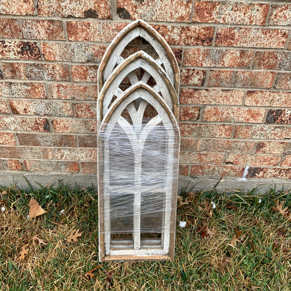 28",32",36" CATHEDRAL WINDOW WOOD 3PCS SET WESTERN HOME DECOR HANDMADE CRAFT NEW #EH11560