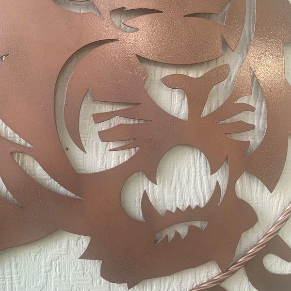 12",18", 24", 32", 36" GEAUX TIGERS HAMMERED COPPER CUSTOM METAL VINTAGE CRAFT SIGN TEAM HANDMADE