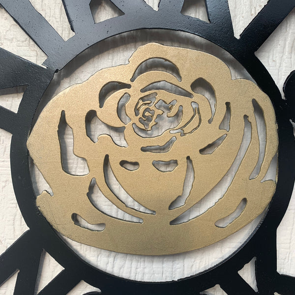CUSTOM NAME GOLD FLOWER VALENTINE'S LASERCUT METAL SIGN WESTERN HOME DECOR CUSTOM SIGN