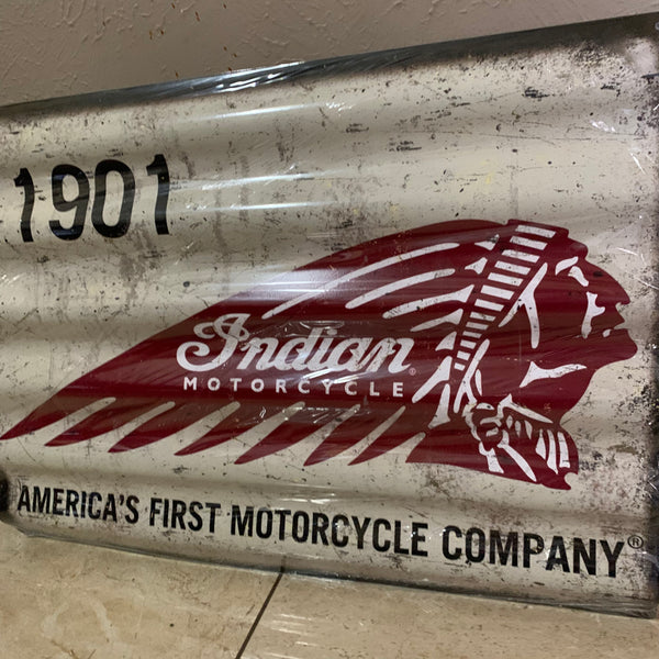 ITEM#COIND INDIAN MOTORCYCLES 24" X 18" TIN SIGN METAL ART WESTERN HOME DECOR CRAFT