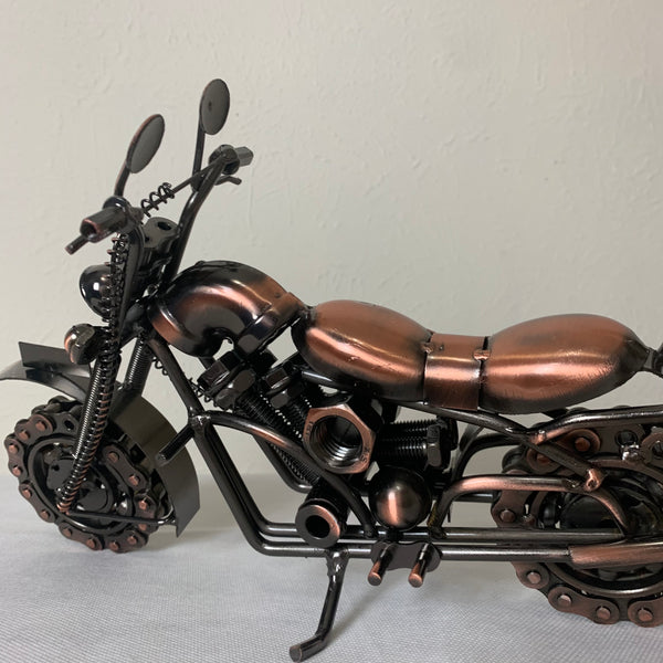 12" HARLEY CRUISER MOTORCYCLE METAL BAR HOME DECOR SCULPTURE MODEL CRAFT HANDMADE #EH12216