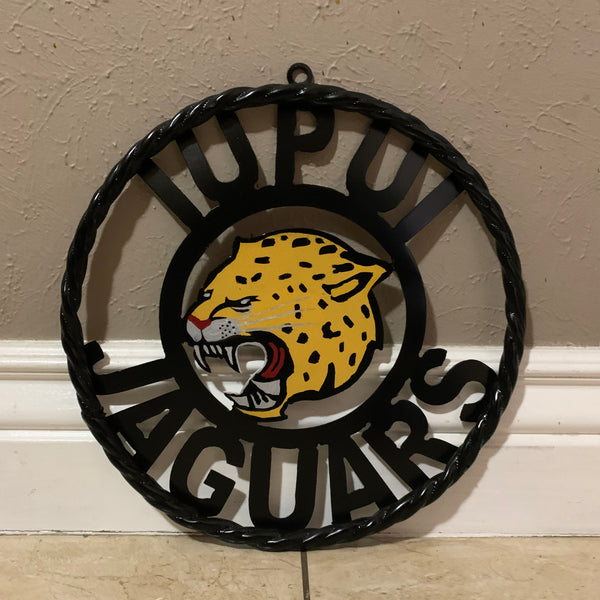 INDIANA IUPUI JAGUARS METAL CUSTOM VINTAGE CRAFT TEAM SIGN HANDMADE