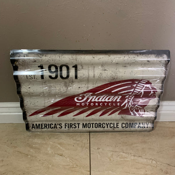 ITEM#COIND INDIAN MOTORCYCLES 24" X 18" TIN SIGN METAL ART WESTERN HOME DECOR CRAFT