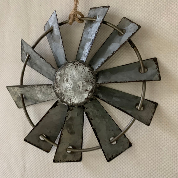 4" WINDMILL ORNAMENT FARMHOUSE METAL ART WESTERN HOME DECOR #EH12169 --FREE SHIPPING