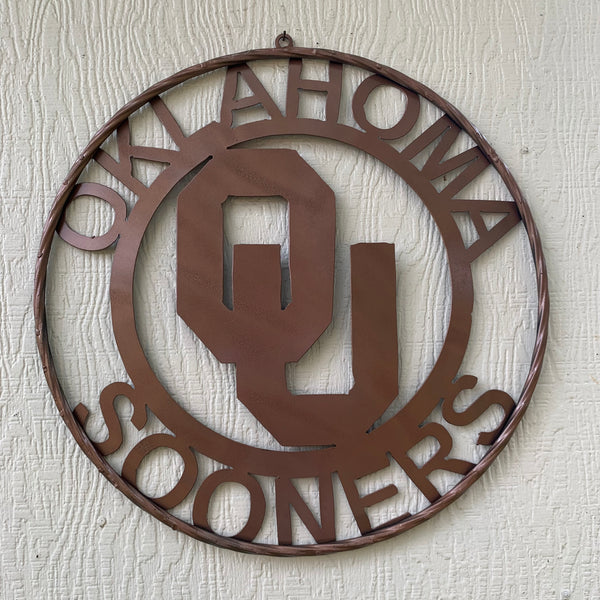 12",18",24",32",36" OU SOONERS OKLAHOMA HAMMERED COPPER CUSTOM VINTAGE TEAM CRAFT METAL ART WESTERN HOME DECOR