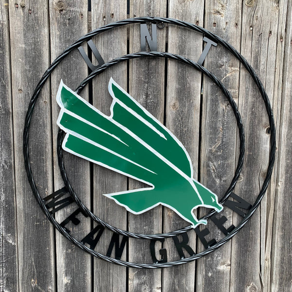 12",18",24",32",36" UNT MEAN GREEN CUSTOM METAL VINTAGE CRAFT SIGN TEAM HANDMADE