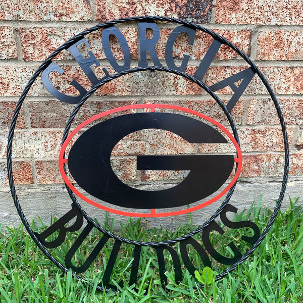 12", 18", 24", 32" GEORGIA BULLDOGS METAL SIGN VINTAGE CUSTOM TEAM ART