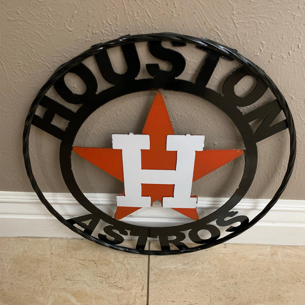 12",18",24",32",36" HOUSTON ASTROS CUSTOM METAL VINTAGE CRAFT SIGN TEAM HANDMADE