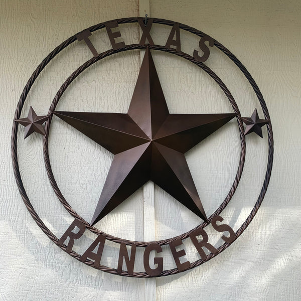 TEXAS RANGERS BRONZE LONE STAR METAL CUSTOM TEAM CRAFT WESTERN HOME DECOR CRAFT