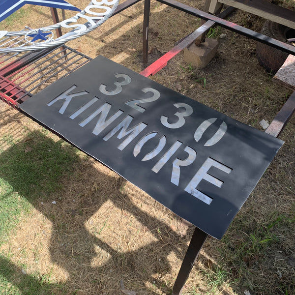 24" X 12" YOUR CUSTOM HOME ADDRESS NAME STAR METAL BARN METAL SIGN WESTERN HOME DECOR