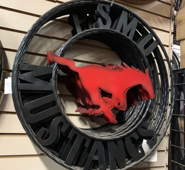 12",18",24",32",36" SMU MUSTANGS METAL CUSTOM VINTAGE CRAFT WALL ART TEAM SIGN HANDMADE