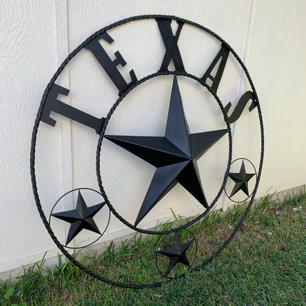 TEXAS GIANT BLACK LONE STAR METAL ART WESTERN HOME DECOR VINTAGE RUSTIC BRONZE COPPER 60", 5 FOOT, 72" 6 FOOT