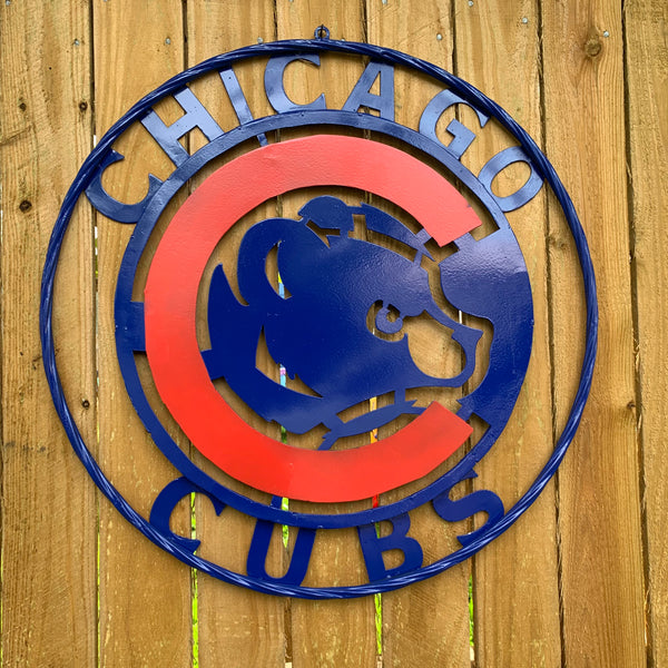 12", 18", 24", 32" CHICAGO CUBS CUSTOM METAL VINTAGE CRAFT TEAM SPORTS SIGN HANDMADE