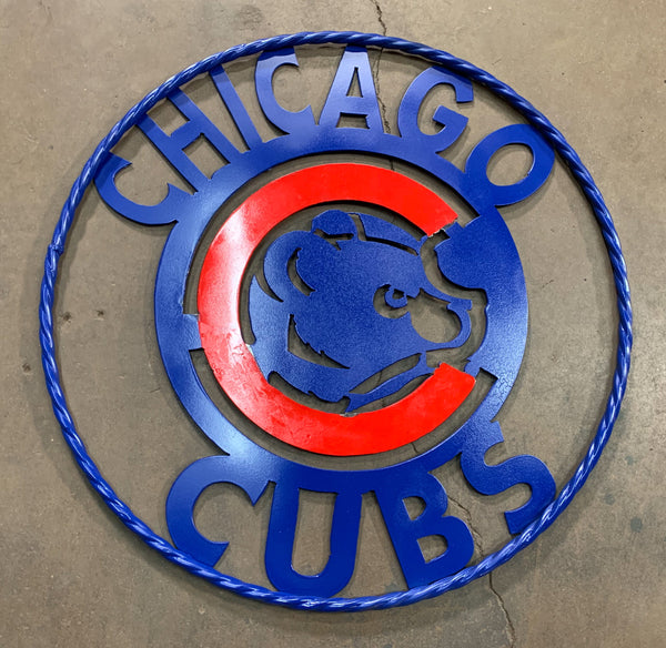12", 18", 24", 32" CHICAGO CUBS CUSTOM METAL VINTAGE CRAFT TEAM SPORTS SIGN HANDMADE