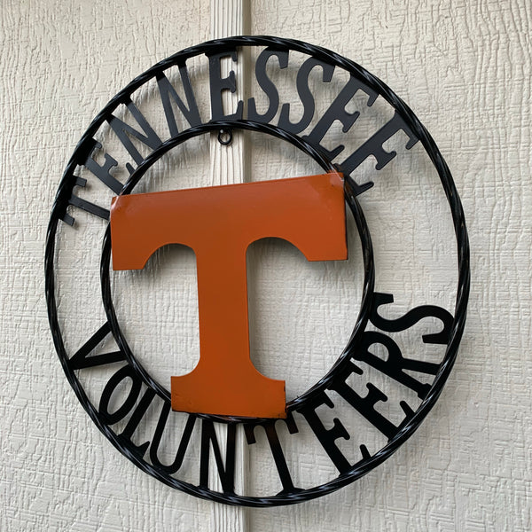 12", 18", 24", 32" TENNESSEE VOLUNTEERS CUSTOM METAL VINTAGE CRAFT SIGN TEAM