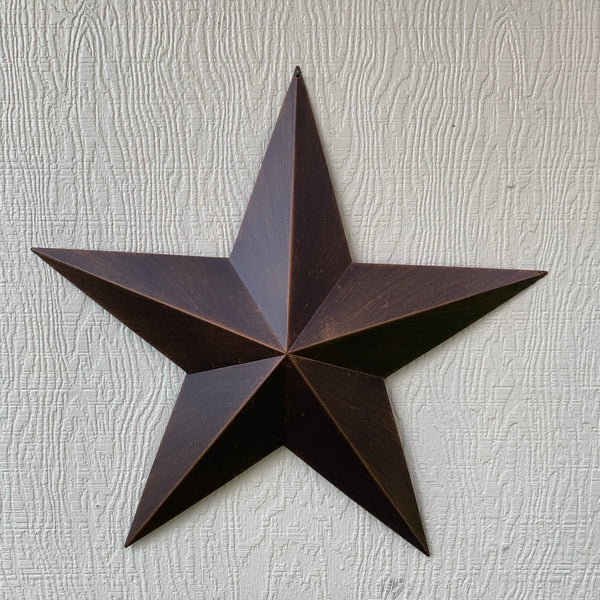 12",16",22",24",30",36" RUSTIC BRONZE BARN STAR 5 POINT METAL STAR OF DAVID WESTERN HOME DECOR HANDMADE NEW 3" TO 36"-#EH10044