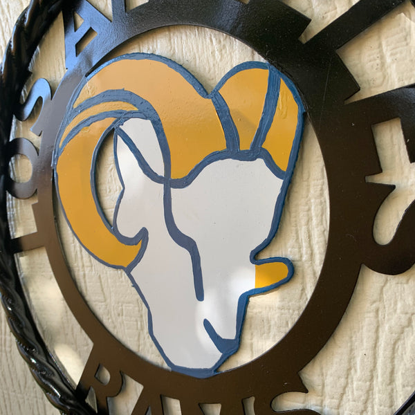 12", 18", 24", 32" LOS ANGES RAMS METAL CUSTOM VINTAGE CRAFT WALL ART TEAM SIGN HANDMADE