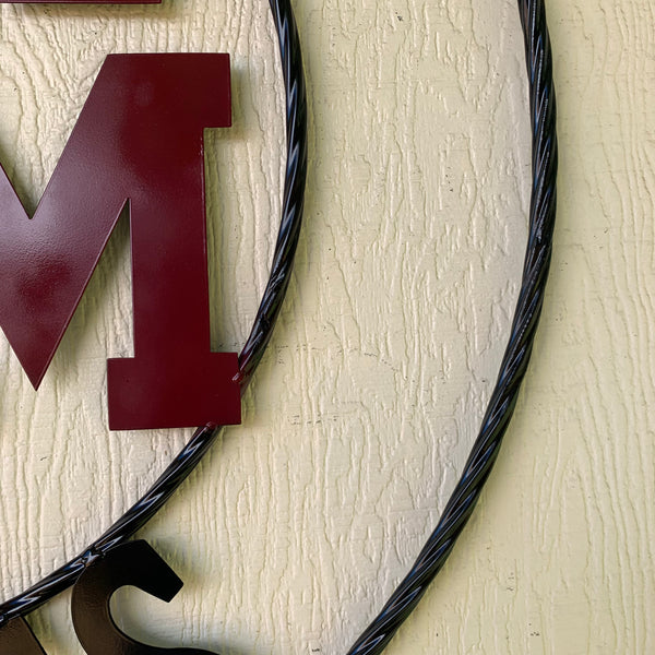 GIGEM AGGIES METAL CUSTOM VINTAGE CRAFT TEAM SIGN HANDMADE