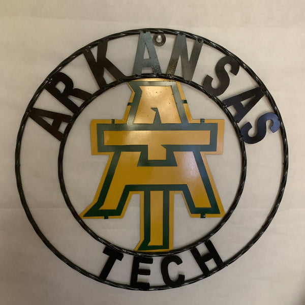ARKANSAS TECH METAL CUSTOM VINTAGE CRAFT TEAM SIGN HANDMADE