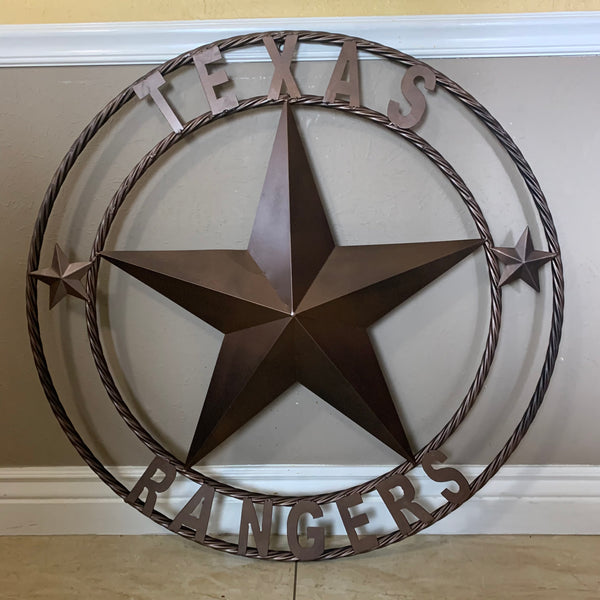 TEXAS RANGERS BRONZE LONE STAR METAL CUSTOM TEAM CRAFT WESTERN HOME DECOR CRAFT