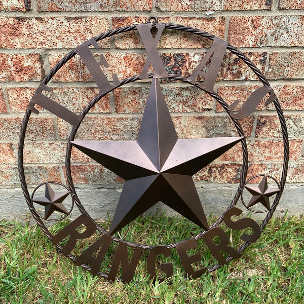 TEXAS RANGERS BRONZE LONE STAR METAL CUSTOM TEAM CRAFT WESTERN HOME DECOR CRAFT