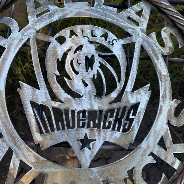 DALLAS MAVERICKS BLACK CUSTOM METAL VINTAGE CRAFT TEAM SPORTS SIGN HANDMADE 12",18",24",36"