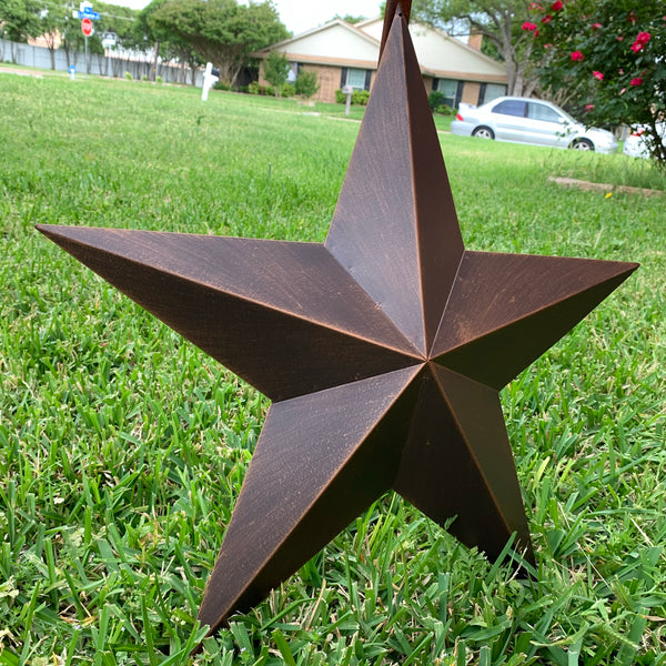 12",16",22",24",30",36" RUSTIC BRONZE BARN STAR 5 POINT METAL STAR OF DAVID WESTERN HOME DECOR HANDMADE NEW 3" TO 36"-#EH10044