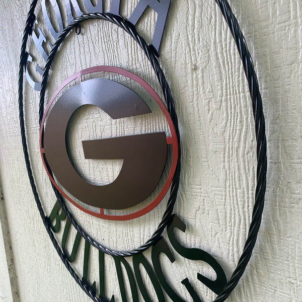 12", 18", 24", 32" GEORGIA BULLDOGS METAL SIGN VINTAGE CUSTOM TEAM ART