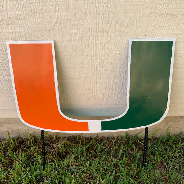 24"x15" MIAMI HURRICANES CUSTOM METAL VINTAGE CRAFT SIGN WESTERN HOME DECOR HANDMADE LASER CUT